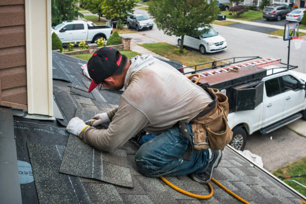Professional Flat Roof Repair technician working in Rougemont, NC